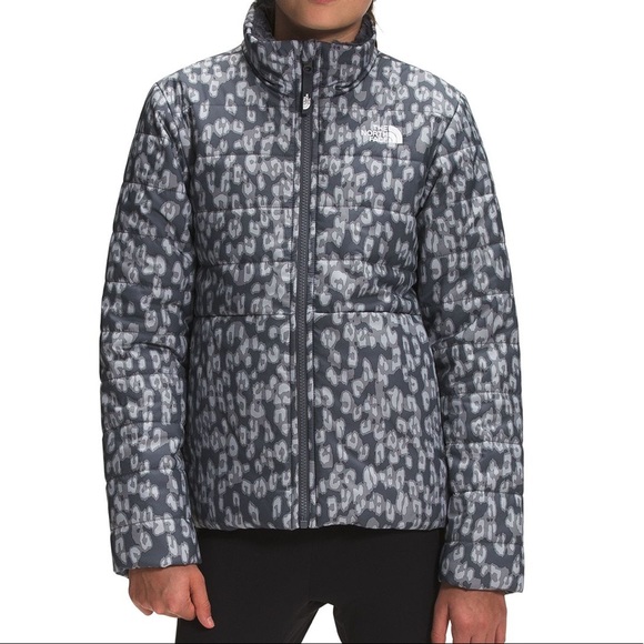 New The North Face Medium 10/12 Youth Girls Mossbud Swirl Jacket Grey - Picture 8 of 16